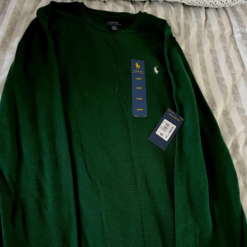 Polo Ralph Lauren men’s large thermal shirt-green